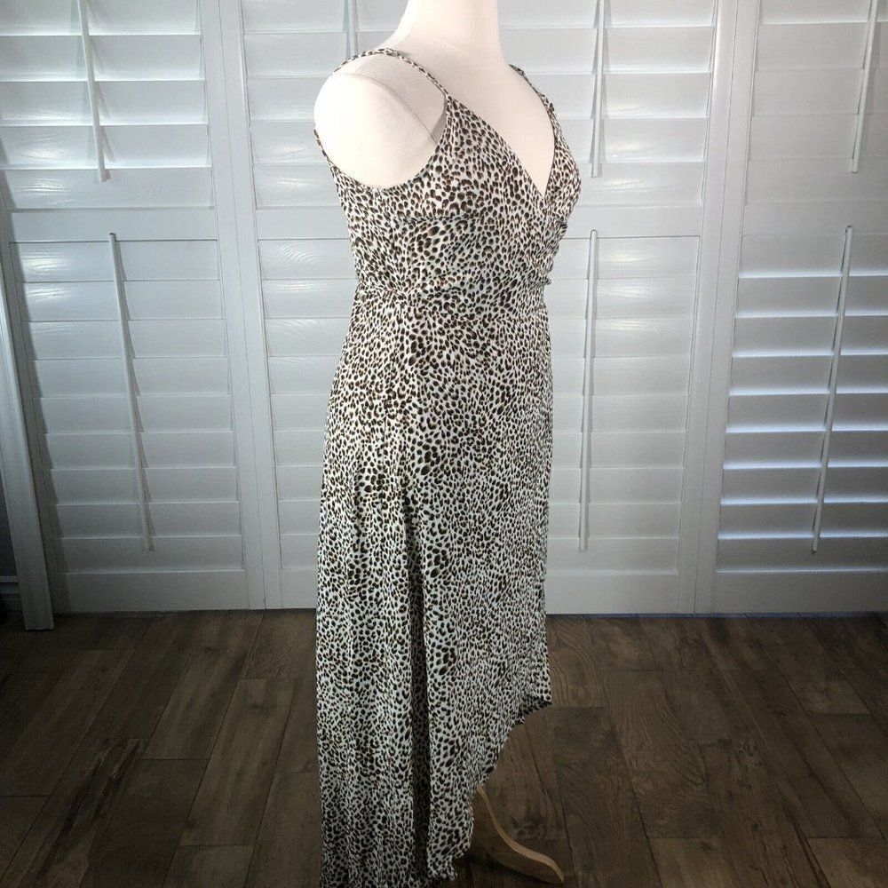 CBrand Strappy Leopard Print Wrap Dress XXL Hi Lo Plus Sexy Night Out Adjustable - Picture 3 of 12